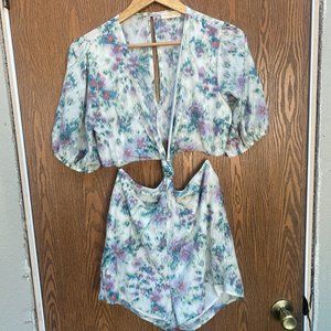 Chrysanthemum cut out romper size medium